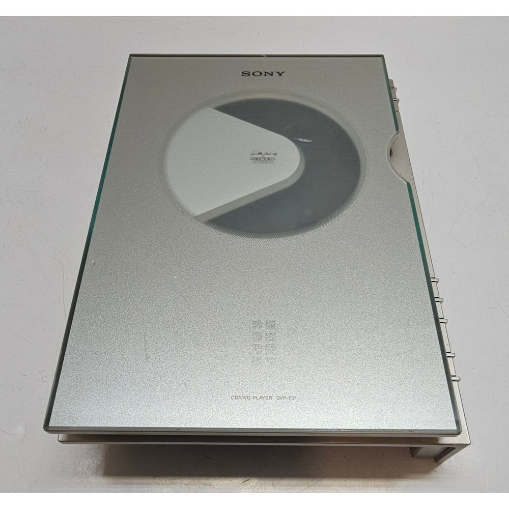 Sony DVP-F21 CD DVD Player Silver Ultra Slim Glass Top Compact Home Theater